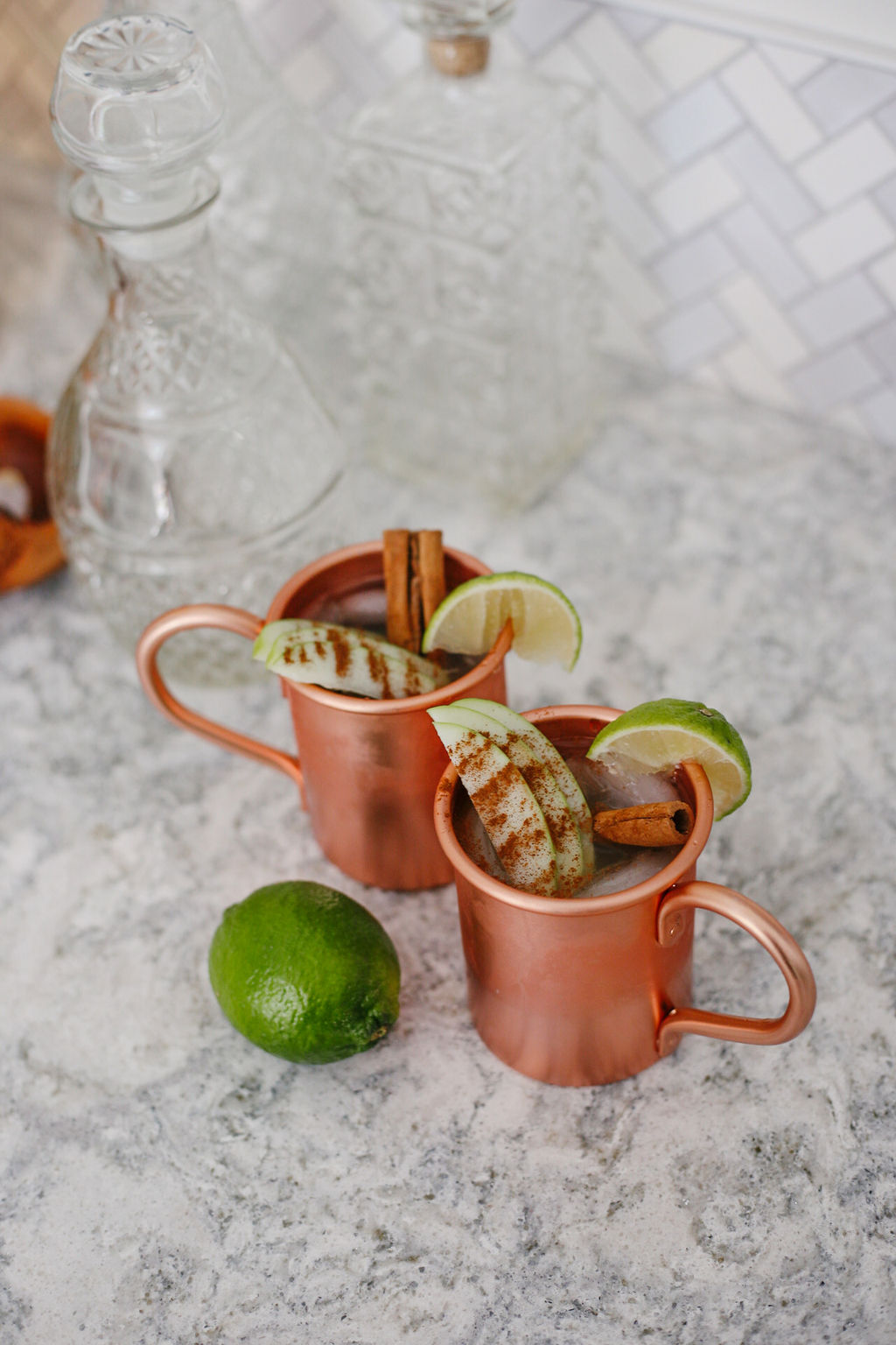 Apple Ginger Moscow Mule Mocktail 1