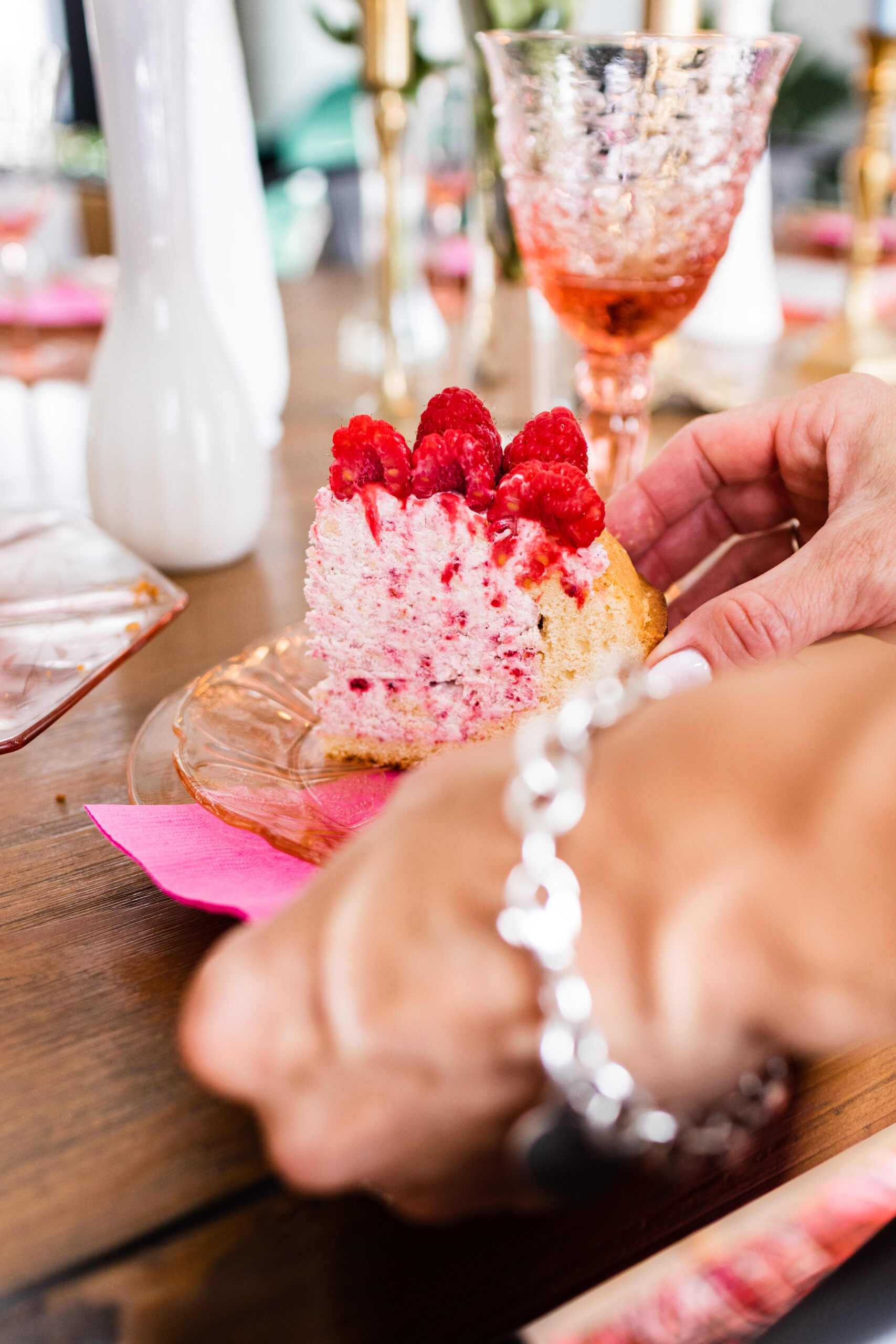 Easy Valentine's Day Recipes Raspberry Ice-cream cake