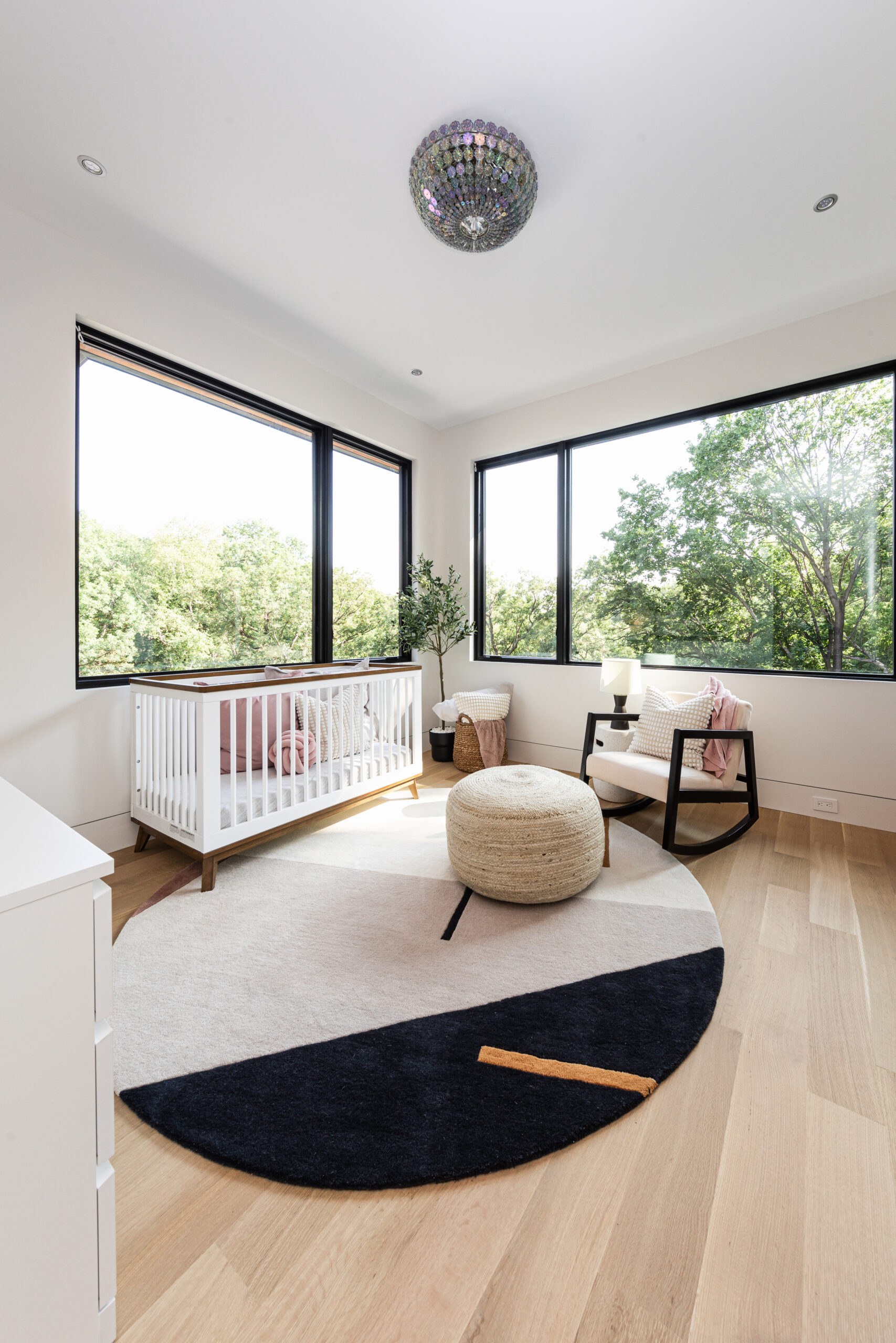 Elements of Scandinavian minimalism in a nursery | Copenhagen Rocking Chair