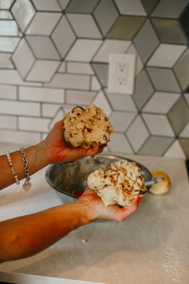 split Cantucci batter in half before forming logs 