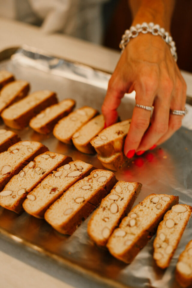 Biscotti vs Cantucci: What is the Difference? | laying out individual biscotti to bake it the second time