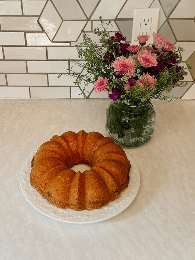 sour cream coffee cake is ready 