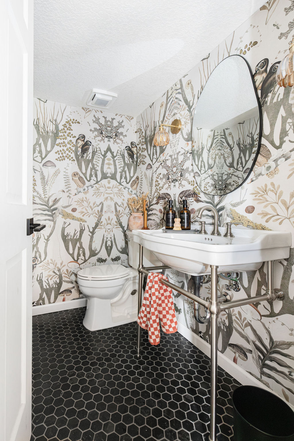 Our Lower Level Bathroom Remodel | Rebel Walls Wallpaper 2