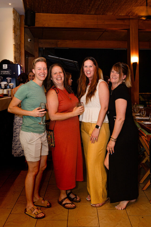 a photo of Kali sudbrook of Beachside Interiors, Betsy Littrell of Maypop Building Workshop, Kim Friedrich Brand Marketing Manger from Rockwool attending buildher retreat in Costa Rica 