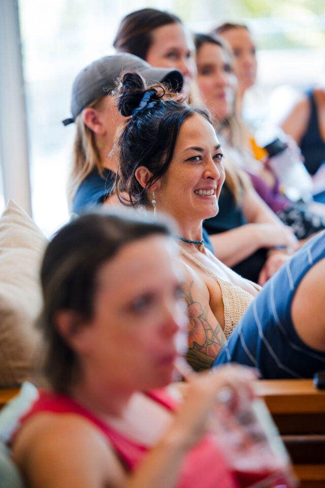 a close-up shot of female contractors attending a presentation during buildher retreat in 2025 