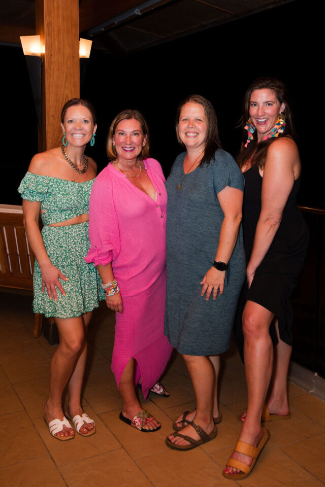 a photo of Morgan Molitor and Jill Jensen of construction2style, Betsy Littrell of Maypop Building and Charlotte Mustard of IMW Group attending contractor conference for women in costa rica
