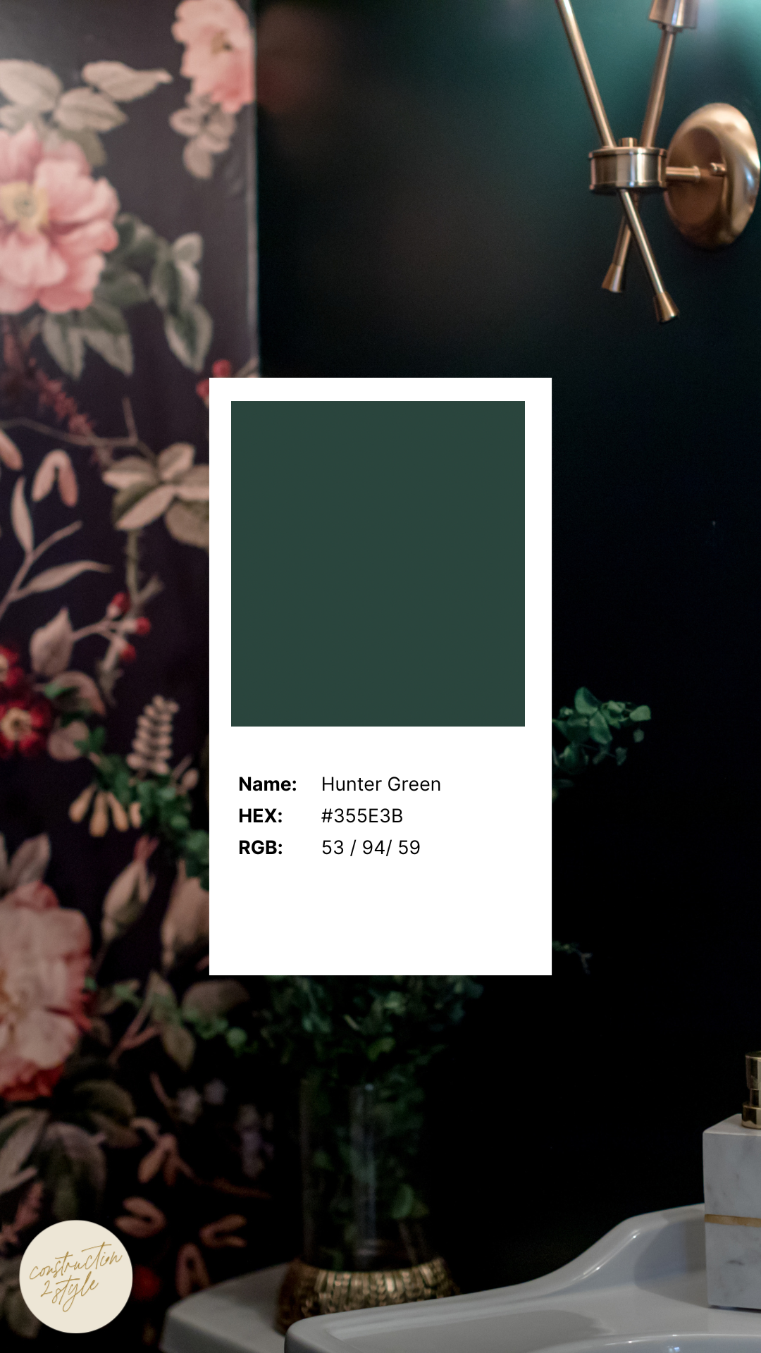 hunter green paint color is bold and one of the jewel tones that are highly favored in 2025 